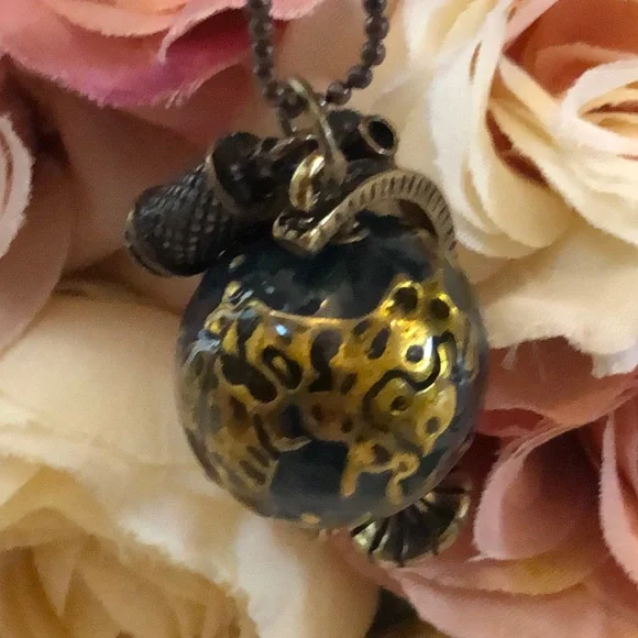 Globe Necklace World Globe and Binoculars Necklace Globe Graduation Gift - Picture 3 of 16